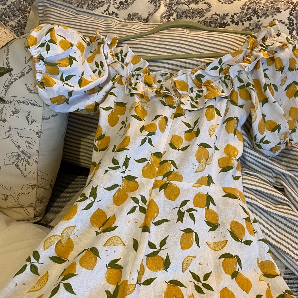 Reformation Marley Dress Lemonade NWT - Picture 11 of 13